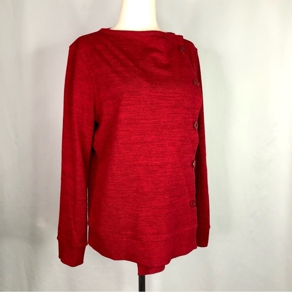 Kut from the Kloth sweater asymmetric crossover front red cardigan Small - Picture 10 of 10